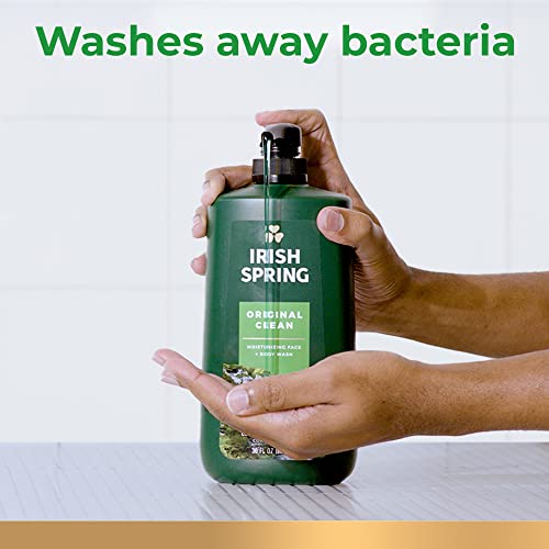 Irish Spring Moisture Blast Moisturizing Men's Body Wash, 30 Oz Pump (Pack of 4)