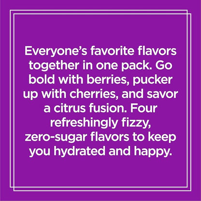Beverage - Water - Sparkling Ice Purple Variety Pack, Flavored Sparkling Water