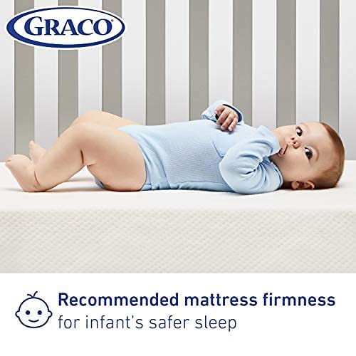 Baby - Graco Premium Crib & Toddler Mattress - GREENGUARD & CertiPUR-US Certified, Machine Washable Cover, Waterproof Sleep Surface, Fits Crib & Toddler Bed