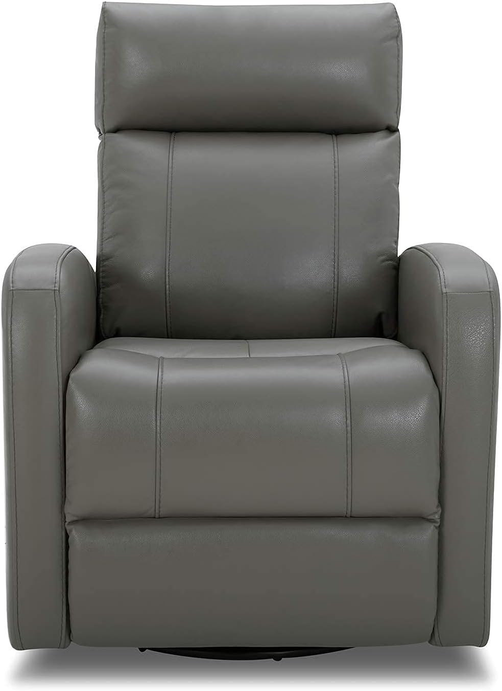 Recliner - CHITA Genuine Leather Power Swivel Glider Recliner Chair, Double Layer Backrest Truck Armrest Recliner Chair Sofa for Living Room-White