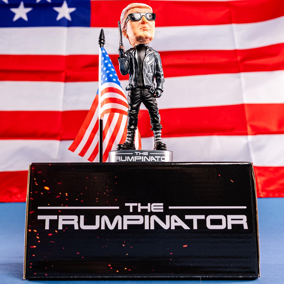 Donald Trump Collectibles - Proud Patriots The Trumpinator: Donald Trump 2024 Bobblehead for Trump Supporters and Patriotic Americans | The #1 Trump Gifts