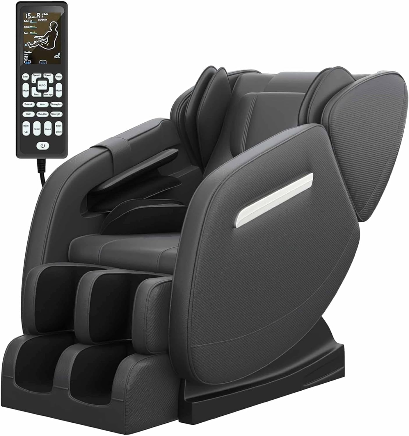 Massage Chair - Bed Bath & Beyond Realrelax Favor-MM350 Heated Full Body Massage Chair with Zero Gravity Mode and Bluetooth Music Player Black