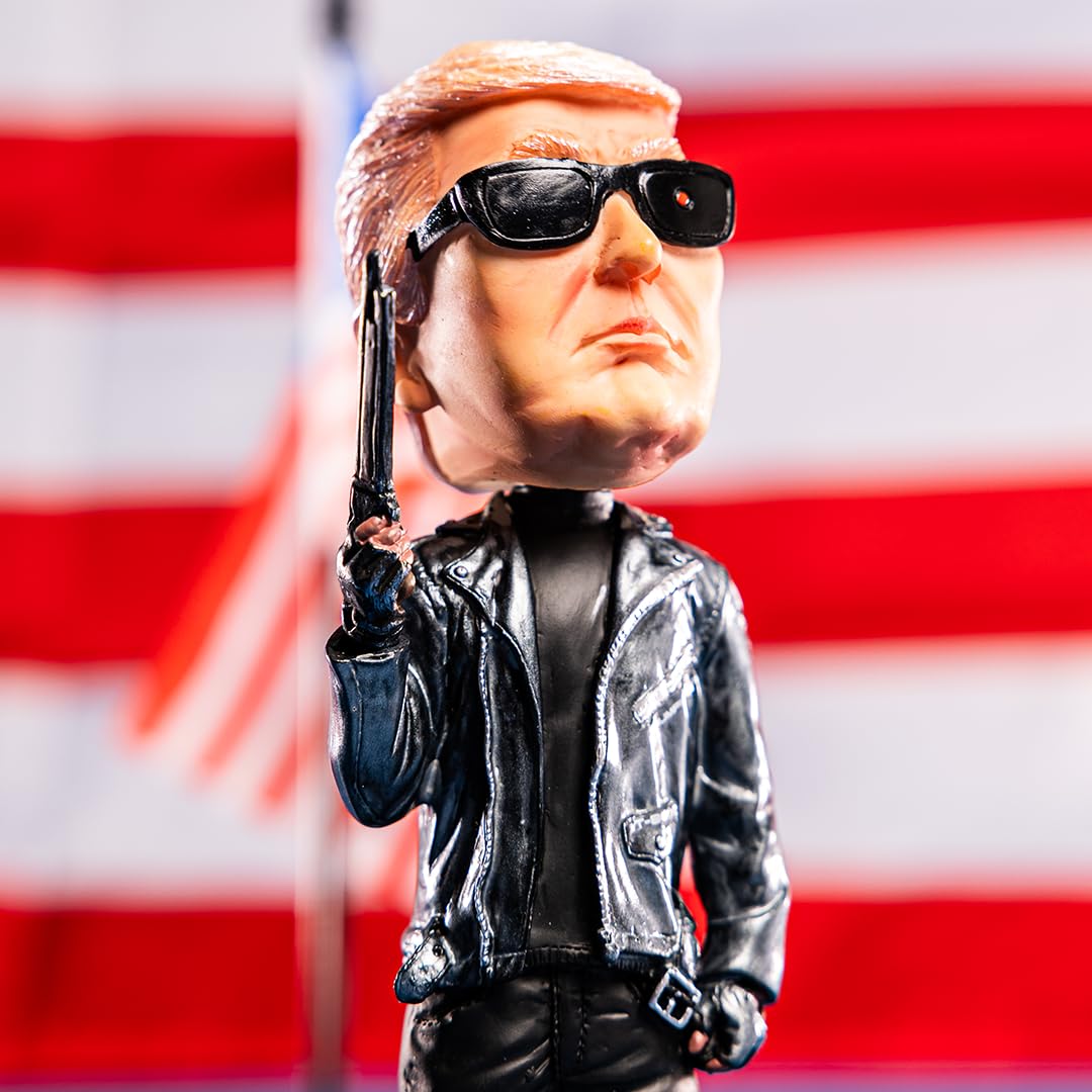 Donald Trump Collectibles - Proud Patriots The Trumpinator: Donald Trump 2024 Bobblehead for Trump Supporters and Patriotic Americans | The #1 Trump Gifts