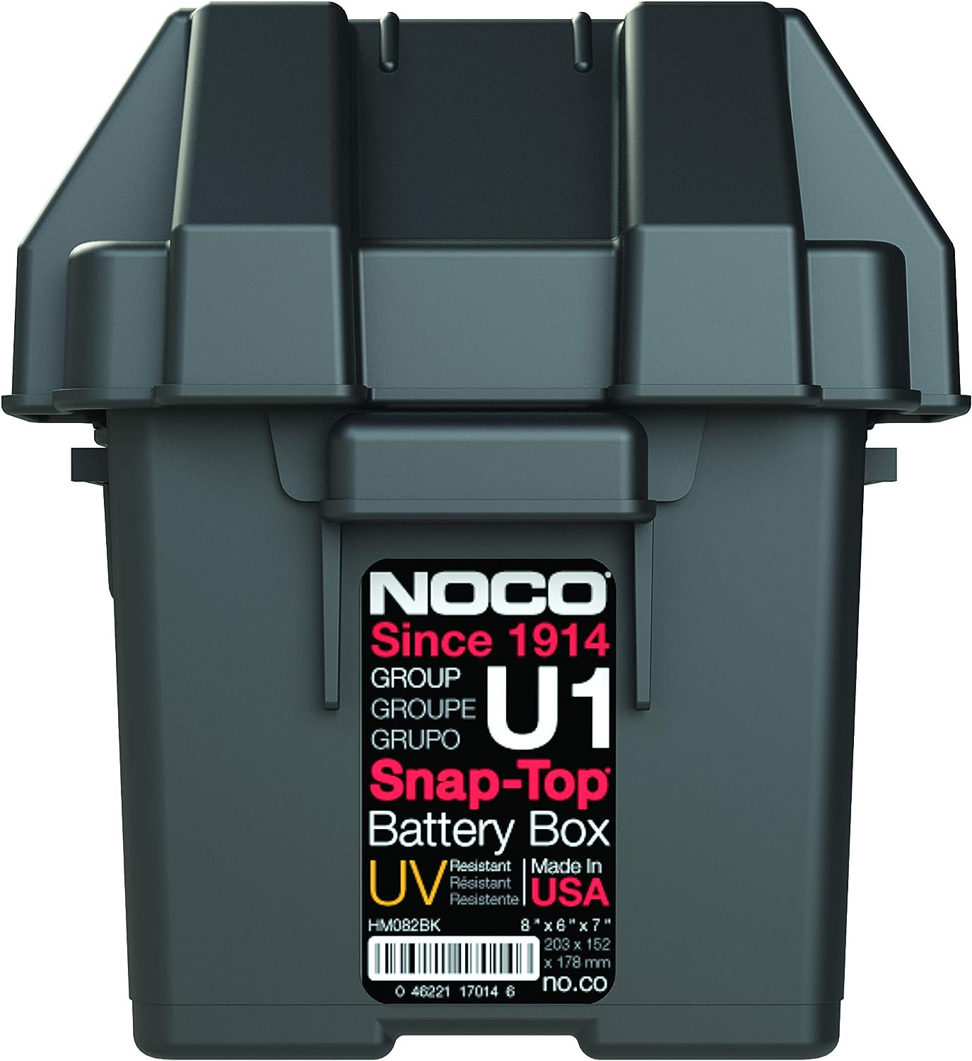 NOCO Snap-Top HM082BKS Battery Box, Group U1 12V Outdoor Waterproof Battery Box for Lawn and Garden, Tractor and Mobility Batteries