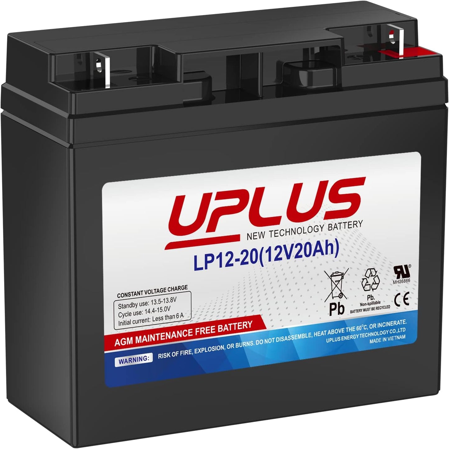UPLUS LP12-33 12 Volt 33Ah Deep Cycle AGM Battery, DJW12-33AP SLA Battery Rechargeable Batteries, Replace for NPC30-12, EP33-12, ML35-12, EXP1233, PG-12V35FR, RA12-33, SLA1155, SLA12330, UB12350FR