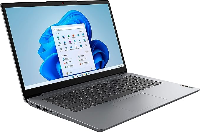 Laptop - Lenovo IdeaPad 1 14 Laptop, 14.0" HD Display, Intel Celeron N4020, 4GB RAM, 64GB Storage, Intel UHD Graphics 600, Win 11 in S Mode, Cloud Grey