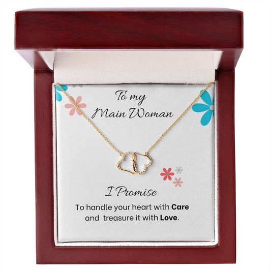 Jewelry - To My Main Woman - Gold Double Hearts