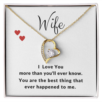 Jewelry - WIFE - I LOVE YOU MORE  - Diamond in Heart